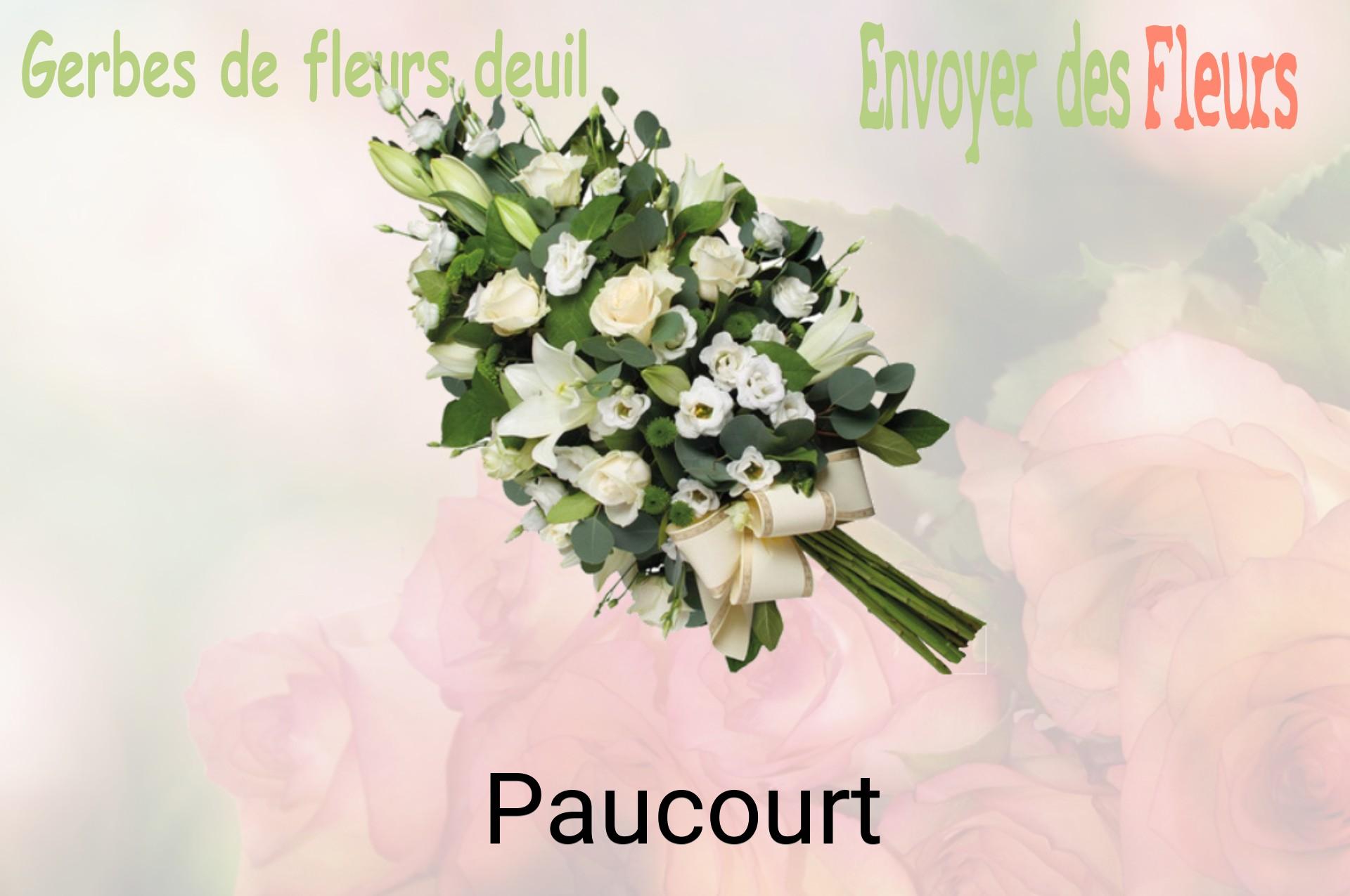 Gerbe de fleurs de deuil livrée à Paucourt